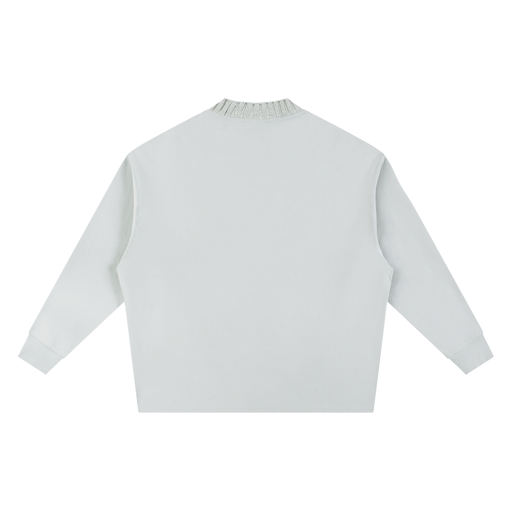 SUPERCOZY Knitted Round Neck Oversize Sweatshirt