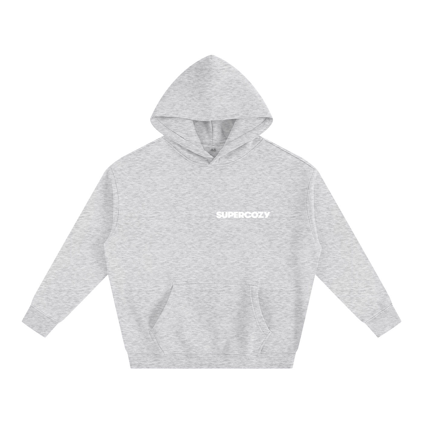 SUPERCOZY Oversized Grey Fleeced Hoodie